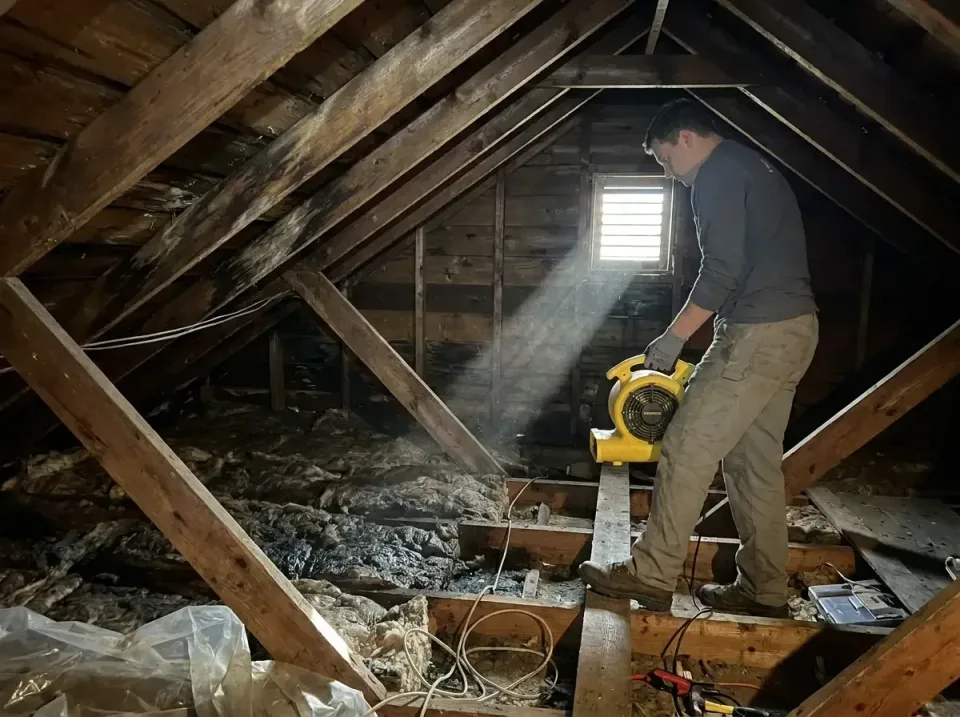 attic-water-damage-drying-proc-007 — frequently asked questions, Emergency Water Extraction & 24/7 Flood Response in Roselan…